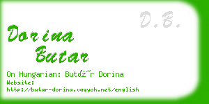 dorina butar business card